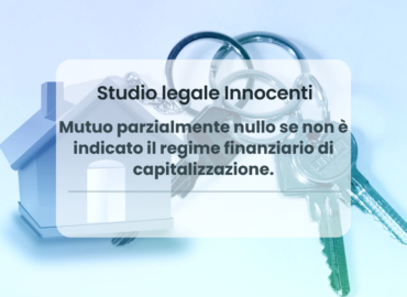 Mutuo parzialmente nullo se non è indicato il regime finanziario di capitalizzazione.