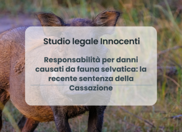 Responsabilità per danni causati da fauna selvatica: la recente sentenza della Cassazione